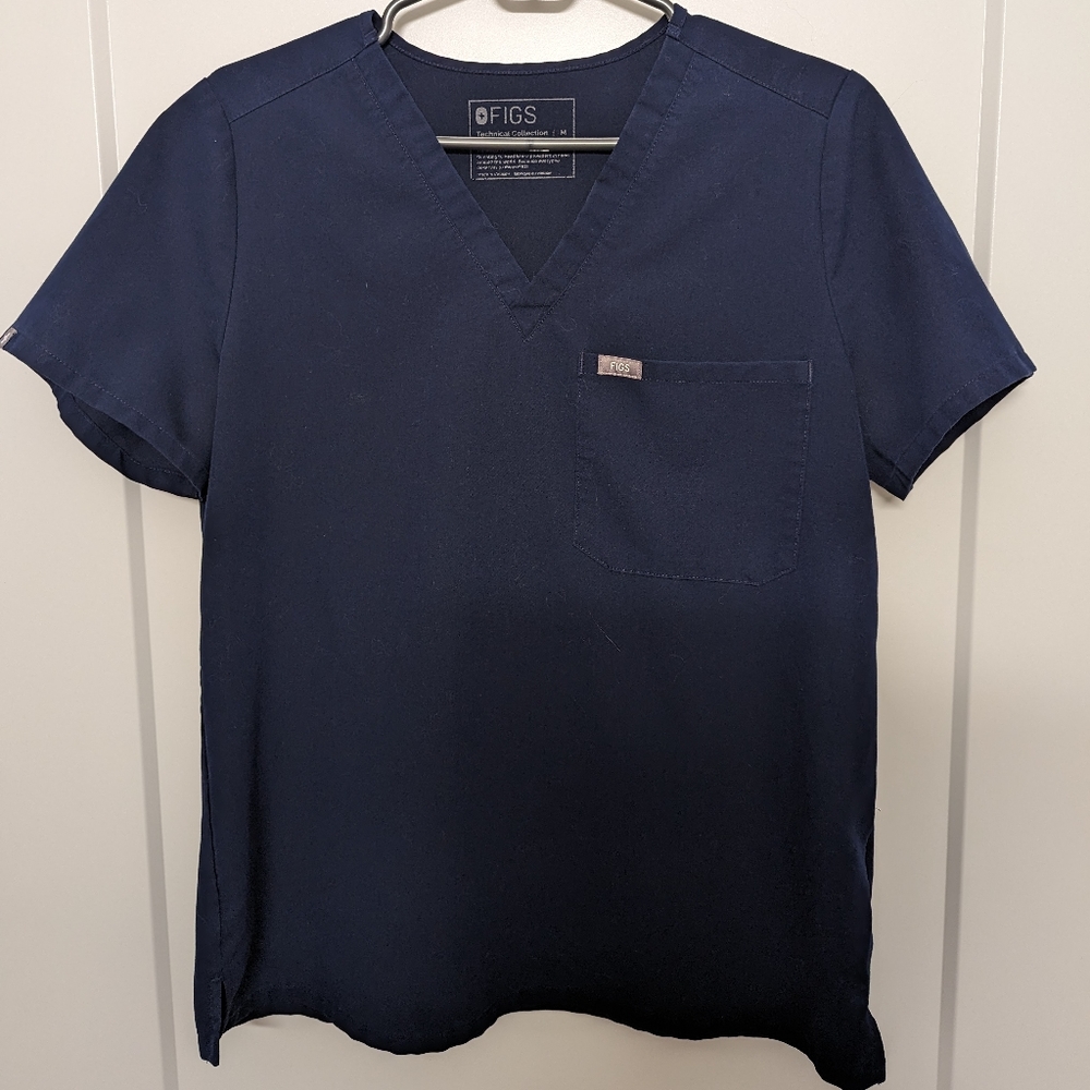 Figs Catarina scrub top- navy